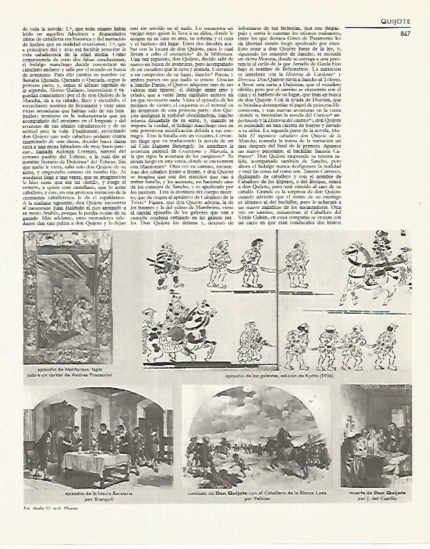 LAMINA LAROUSSE 70349: Ediciones varias de El Quijote