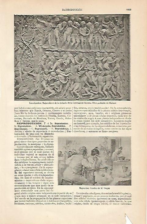 LAMINA ESPASA 1029: Bajorrelieve de la Catedral de Orvieto
