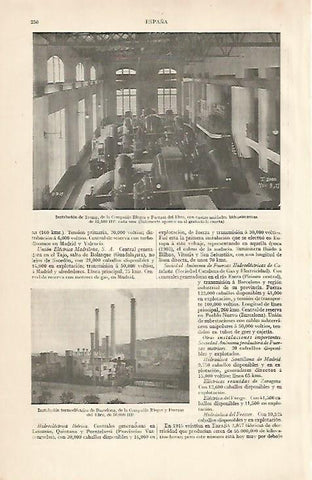 LAMINA ESPASA 10114: Compañia Riegos y Fuerzas del Ebro en Tremp y Barcelona