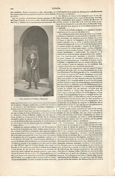 LAMINA ESPASA 10176: Campesino de Pollensa Baleares