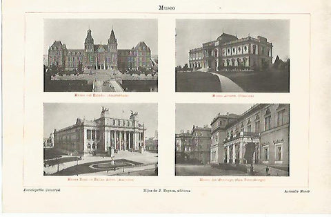 LAMINA ESPASA 10402: Museo del Estado en Amsterdam Museo Ariana de Ginebra Museo Real de Bellas Artes de Amberres y Ermitage de San Petersburgo