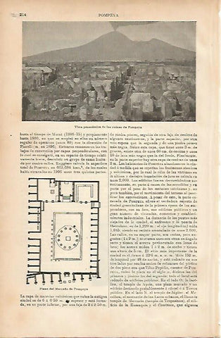 LAMINA ESPASA 10467: Vista panoramica de Pompeya
