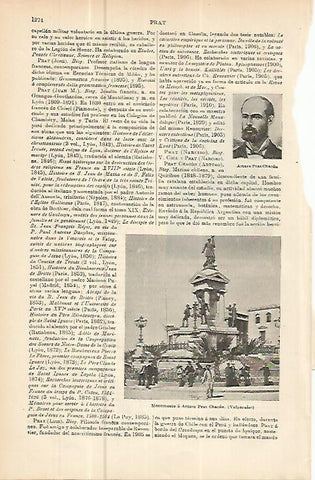 LAMINA ESPASA 10651: Monumento a Prat Chacon en Valparaiso