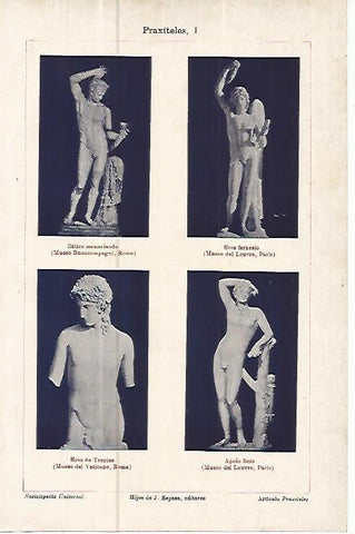 LAMINA ESPASA 10659: Esculturas de Praxiteles