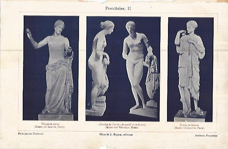 LAMINA ESPASA 10660: Obras de Praxiteles