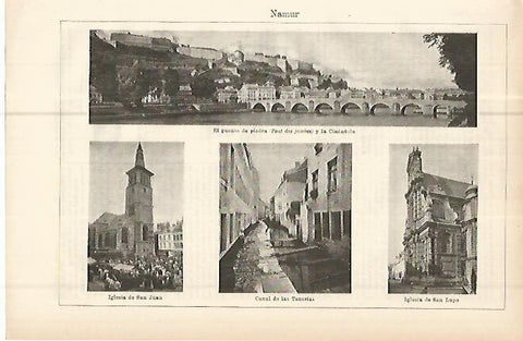 LAMINA ESPASA 10696: Vistas de Namur Francia