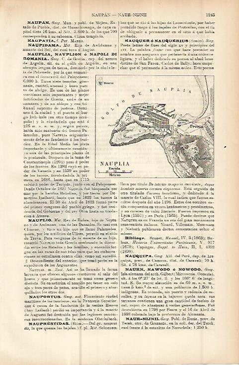 LAMINA ESPASA 10754: Plano de Nauplia Grecia