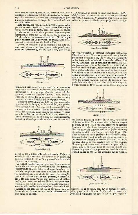 LAMINA ESPASA 10802: Acorazados de 1910 a 1913