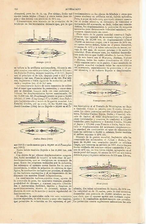 LAMINA ESPASA 10803: Acorazados de 1913 a 1918