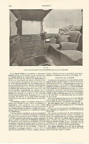 LAMINA ESPASA 10911: Interior de coche Isotta-Fraschini para el rey de Afganistan