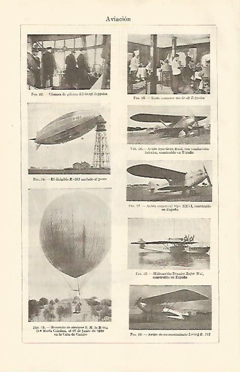 LAMINA ESPASA 10919: Varios zeppelling e hidroaviones