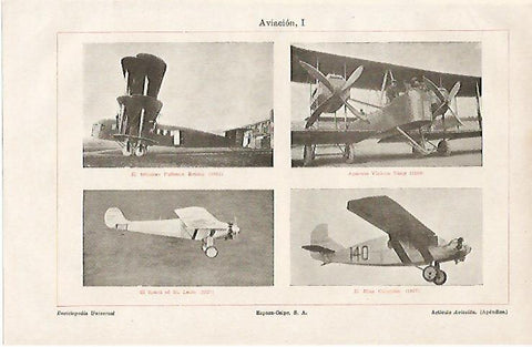 LAMINA ESPASA 10921: El Pullman Bristol Vickers Viny Spirit of Saint Louis y Miss Columbia