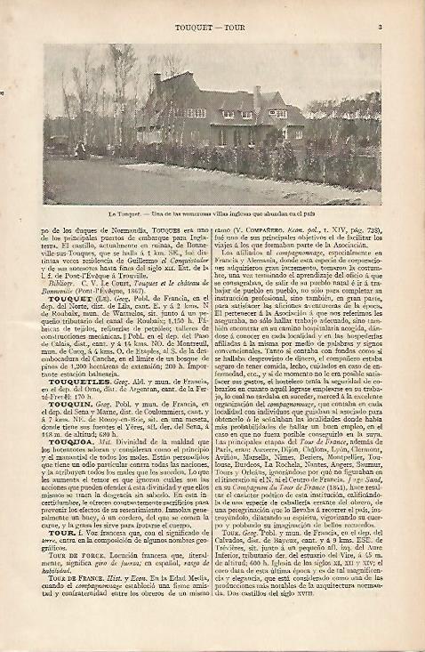 LAMINA ESPASA 10965: Villa inglesa en Le Touquet Francia