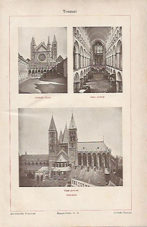 LAMINA ESPASA 10970: Catedral de Tournai Belgica