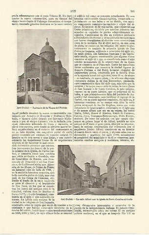 LAMINA ESPASA 10902: Santuario de la Virgen del Portone en Asti Italia
