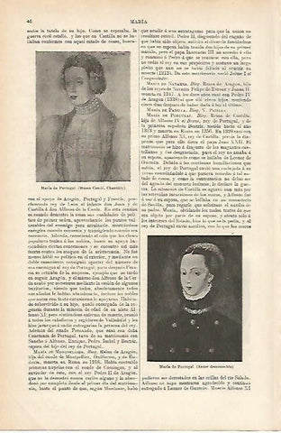 LAMINA ESPASA 1073: Retratos de Maria de Portugal