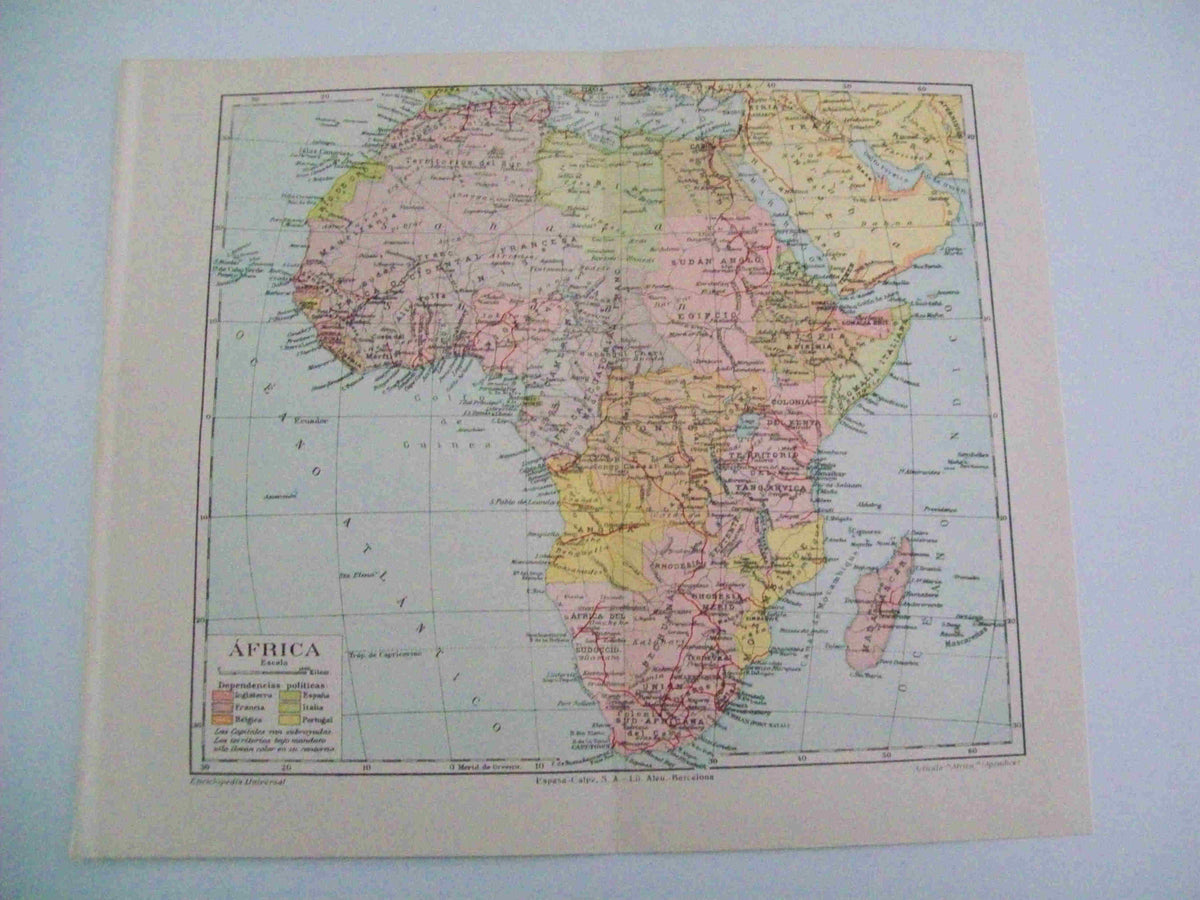 LAMINA ESPASA 10812: Mapa de Africa