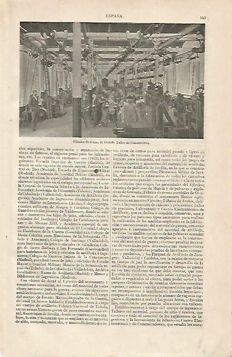 LAMINA ESPASA 10191: Fabrica de armas de Oviedo