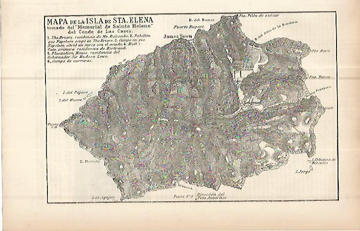 LAMINA ESPASA 10711: Mapa de la isla de Santa Elena