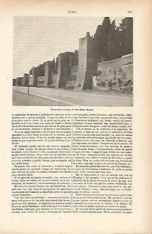 LAMINA ESPASA 10394: Muralla de la Cortina de San Pablo en Roma
