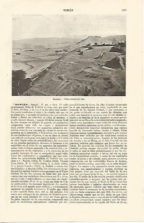 LAMINA ESPASA 10942: Valle de Bamian Afganistan