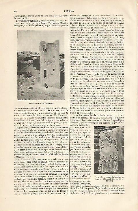 LAMINA ESPASA 10281: Torre romana de Tarragona