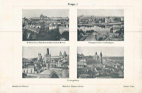 LAMINA ESPASA 10642: Vistas parciales de Praga