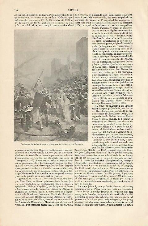 LAMINA ESPASA 10293: Embarque de Jaume I para la conquista de Mallorca por Tusquets