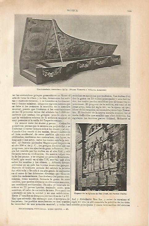 LAMINA ESPASA 10433: Clavicembalo de Venecia
