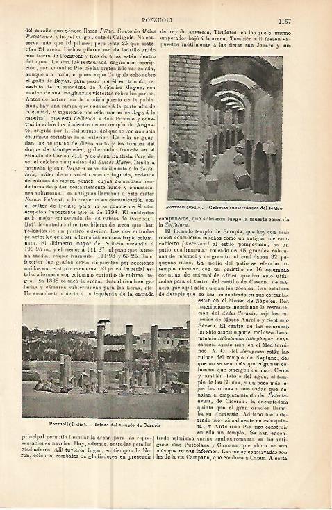 LAMINA ESPASA 10627: Vistas de Pozzuoli Italia