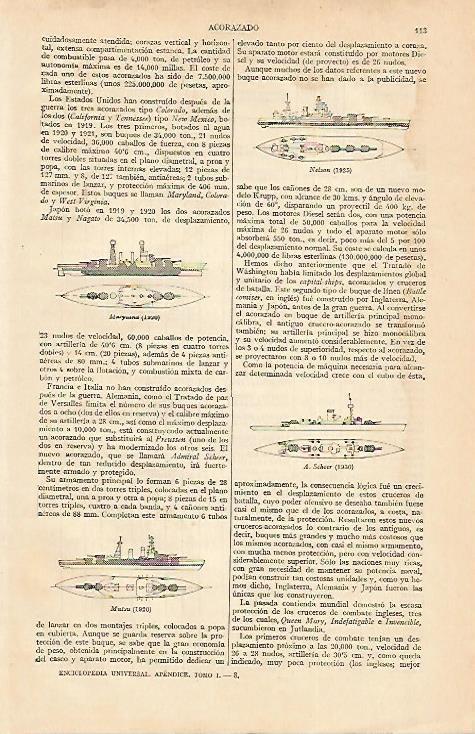 LAMINA ESPASA 10805: Acorazados de 1920 a 1930