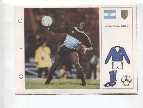 Estrellas del Mundial 82 numero 074: Julio Cesar Arzu de Honduras