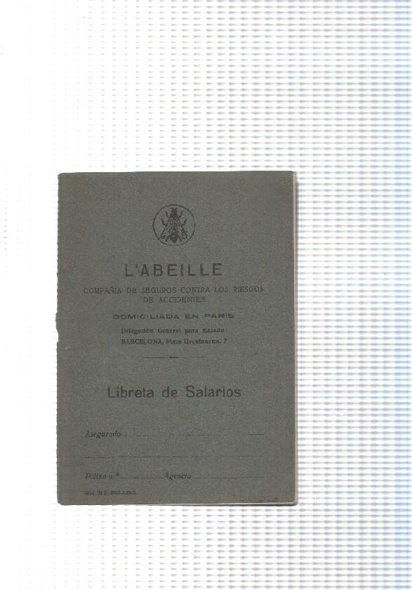 L Abeille. Libreta de salarios