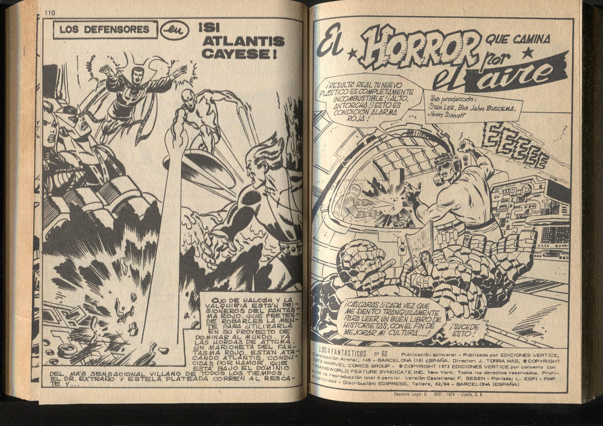 Tomo Los 4 Fantasticos tapa carton de Vertice:  contiene los numeros 59,60,61