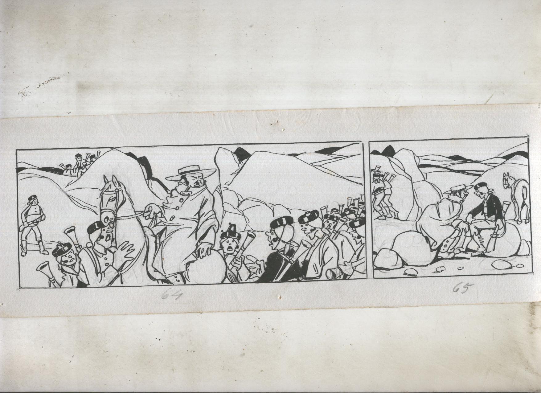 Dibujo numero 24 original de Mendez Alvarez para Diego Corrientes