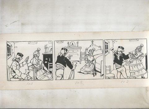 Dibujo numero 37 original de Mendez Alvarez para Diego Corrientes