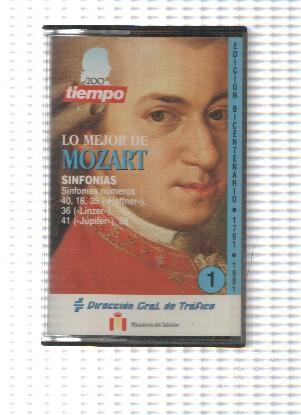 Tiempo: Cassette: Lo mejor de Mozart, Sinfonias numeros 40, 36, 16, 35, 39 y 41. Direccion Gral. de Trafico