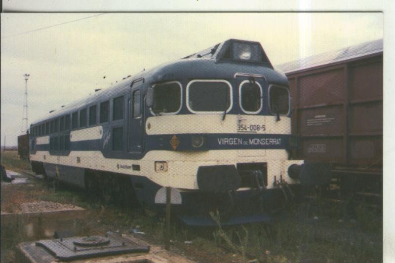 Postal 011003: Locomotora Talgo numero 354-008-5-Virgen de Montserrat 