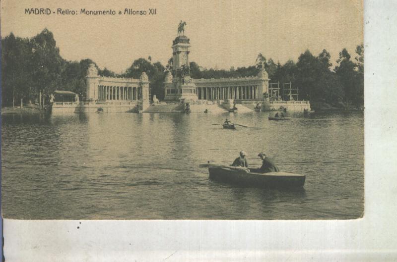 Postal 013019: Madrid, Retiro con el monumento a Alfonso XII