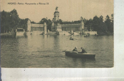 Postal 013019: Madrid, Retiro con el monumento a Alfonso XII