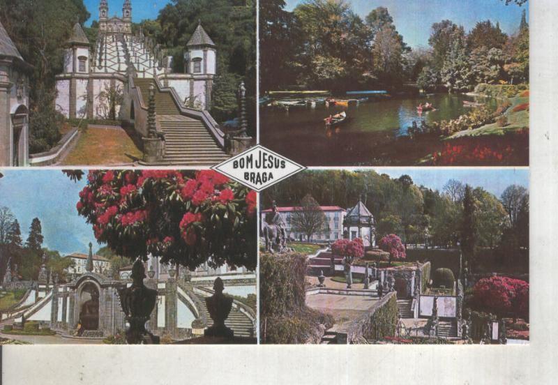 Postal 014149: Vistas varias de Bom Jesus, Braga, Portugal