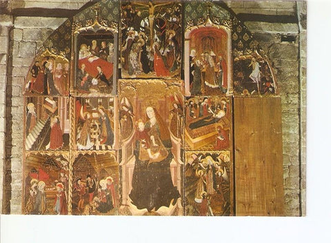 Postal 021300 : Arties. Arte Gotico- Valle de Aran -lerida. Retablo
