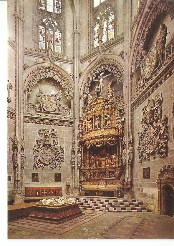 Postal 030709 : Burgos (Catedral). Capilla de los Condestables. Altar Mayor y Sepulcro