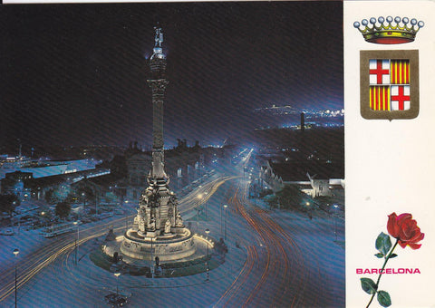 Postal 60132: Monumento a  Colon (Barcelona)