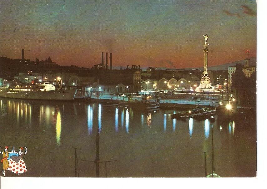 Postal 041425 : Barcelona. Monumento a Colon y puerto