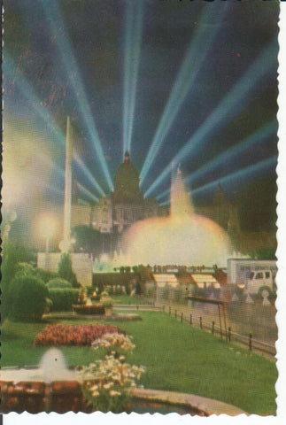 Postal-Postcard 17392: BARCELONA - Feria Internacional de Barcelona Fuente y Palacio de Montjuich