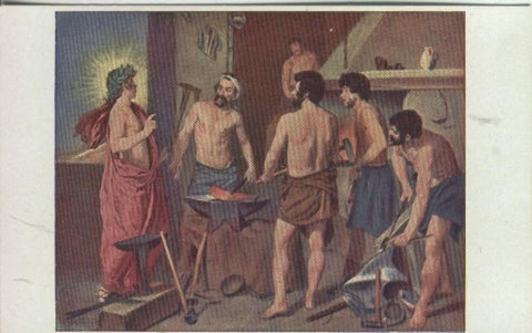 Postal 000185: Velazquez: La fragua de Vulcano