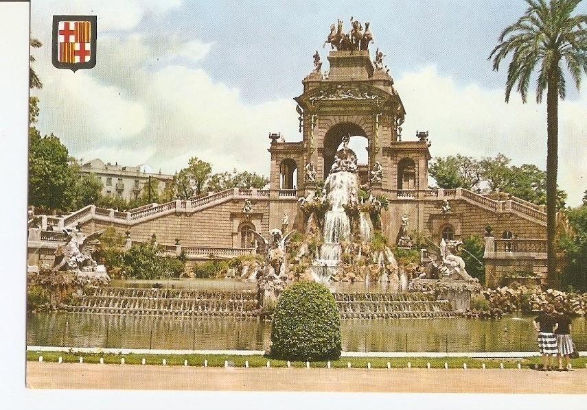 Postal 028731 : Jardines y Cascada del Parque de la Ciudadela, Barcelona