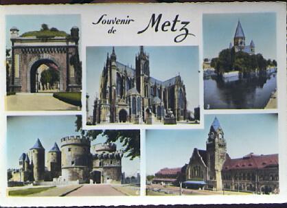 POSTAL 61233: Souvenir de Metz mosaico