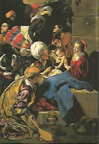 POSTAL DE NAVIDAD 18390: La Adoracion de los Magos